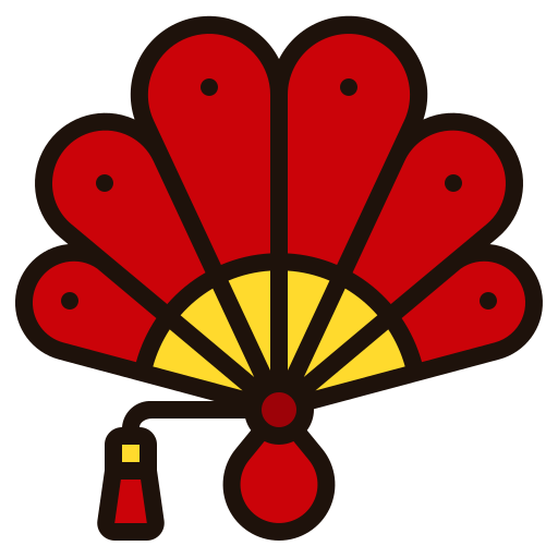 icono abanico color rojo